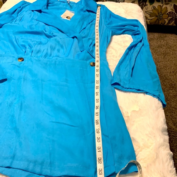 NEW Free People Sexy Simone wrap Dress Teal Parrot Size Medium - Picture 12 of 13